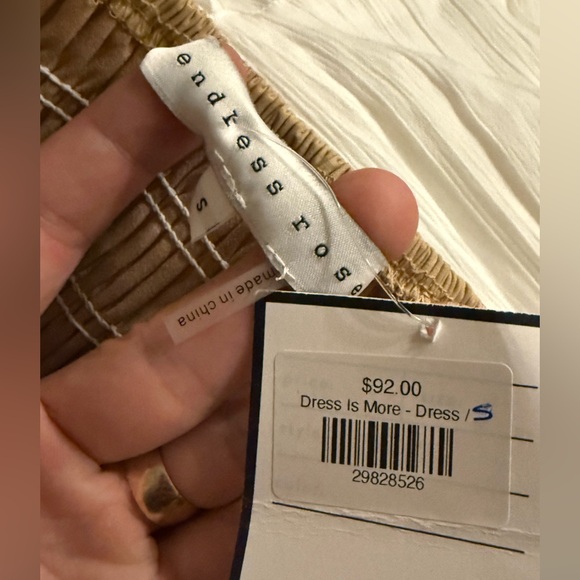 Endless Rose Cream and Tan Bubble Dress - Picture 3 of 6